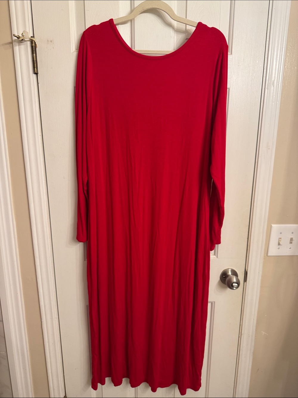 a new day Red Long Sleeve Maxi Dress